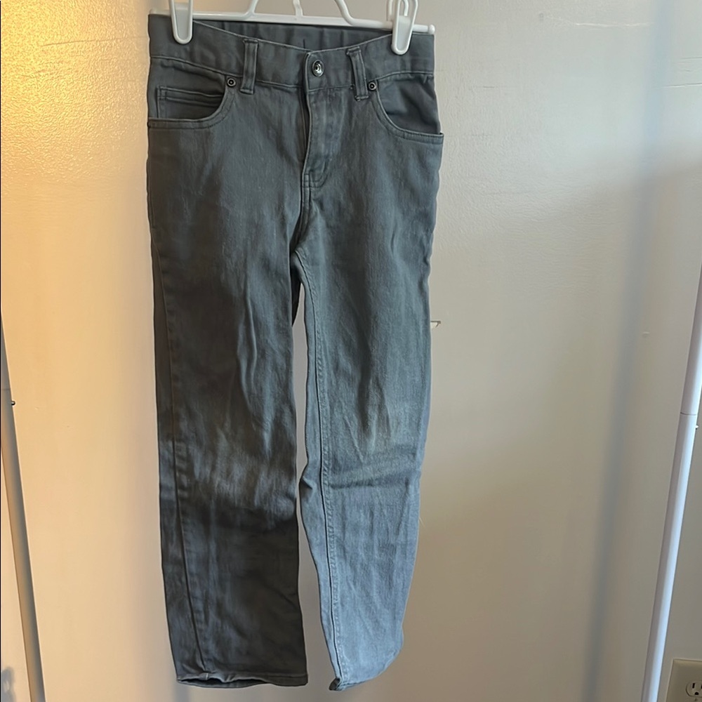 Faded Glory Gray Straight-Leg Jeans Solid Denim